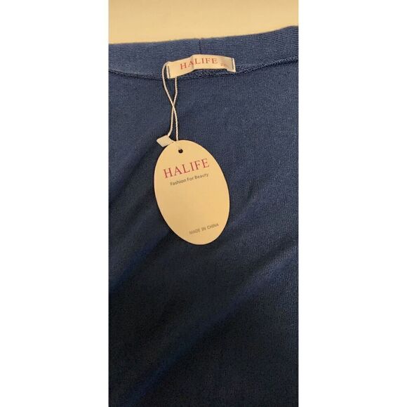 Halife Womens Long Sleeve Knit Cardigan Sweater With Snap Buttons Size 2XL - Picture 6 of 7